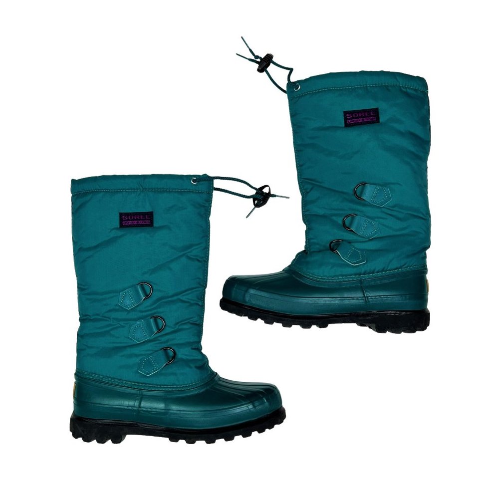 🪼EUC  SOREL TEAL LADIES WINTER BOOTS (NEW LINERS) ~ SIZE 6